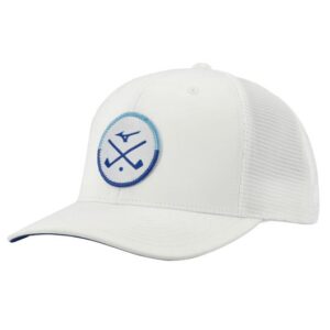 CROSSED CLUBS MESHBACK HAT: WHITE